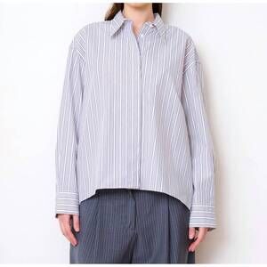 NEW WE-AR4 the noho shirt in navy pinstripe